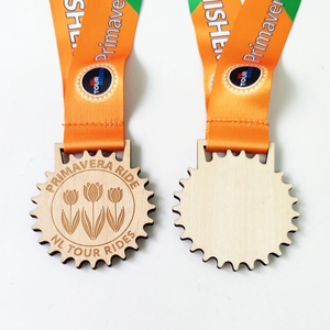 Medallas de Madera con Grabado Láser Personalizado de Fábrica Oneway, Portamedallas de Madera para Maratón - Product Image 2