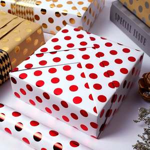 Alta calidad al por mayor 80g cumpleaños el tejido de papel Kraft de punto perfecto 43*300cm regalo de lujo embalaje personalizado rollo de papel de regalo - Product Image 6