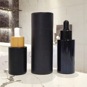 Botellas de Vidrio Esmerilado de Lujo de 10, 15, 20, 30, 50, 60 y 100 ml en Color Ámbar, Azul, Negro Mate y Blanco, con Gotero para Suero y Aceites Esenciales - Product Image 1