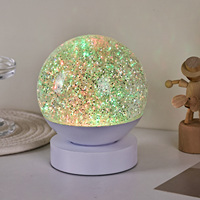 Lampe de table à lave scintillante à commande tactile, base blanche, 3 piles AAA, décoration de vacances moderne et originale, changement de couleur, pour enfants