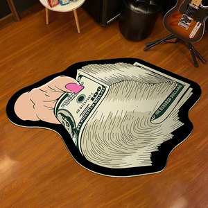 Hypebeast, alfombra moderna para bolsa de dinero, alfombra de dólar con diseño, alfombra acrílica, Alfombra de felpa para dormitorio infantil, alfombra esponjosa para guardarropa - Product Image 4