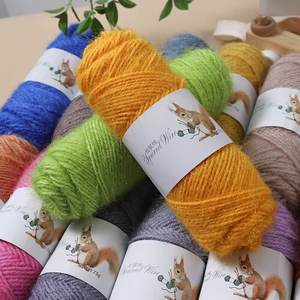 Fil mélangé de mohair, soie brillante, écharpe, <span class=keywords><strong>pull</strong></span>, manteau et projet de crochet tricotés à la main - Product Image 3