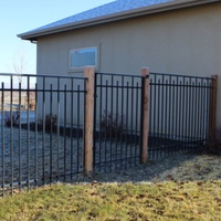 Clôture en fer forgé pour campus scolaire, panneaux de clôture en acier décoratifs, revêtement en poudre décoratif, antirouille