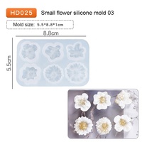 AINIKA Lebensmittelechte Umweltfreundliche Silikon-Form mit Sechs Blumenförmigen Vertiefungen für Dekoration und Epoxidharz, Hochwertig zum Backen