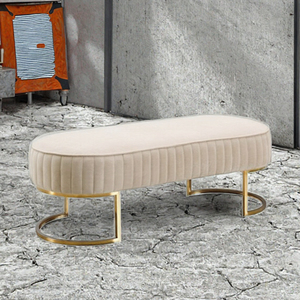 Modern Minimalist Metal Convertible Modular Shoe Changing Stool with Contemporary -Design for Living Room Home Furniture - Product Image 3