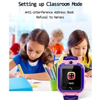 Reloj GPS para Niños Q12, Precio al por Mayor, Reloj Teléfono con Soporte para Tarjeta SIM, Foto, Resistente al Agua IP67, Reloj Inteligente para Niños
