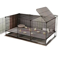 Cage à poulets modulaire renforcée anti-loutre, ensemble complet tout-en-un pour poussins, avec mangeoire, abreuvoir, plateau et tapis, pour élevage intérieur