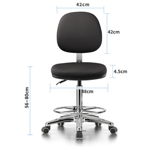 <span class=keywords><strong>Chaise</strong></span> <span class=keywords><strong>de</strong></span> laboratoire, d'hôpital ou d'école J66 moderne et confortable en tissu, pour salle <span class=keywords><strong>de</strong></span> classe, entrepôt sans poussière, atelier, avec fonction <span class=keywords><strong>de</strong></span> levage, rotation et bascule - Product Image 6