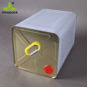Bidon en <span class=keywords><strong>métal</strong></span> pour huile de cuisson, 18L, <span class=keywords><strong>20L</strong></span>, grand carré, vide, pour huile de cuisson comestible, emballage en boîte de conserve - Product Image 6