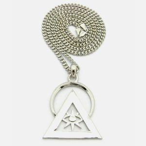 Son derece cilalı 18k altın kaplama <span class=keywords><strong>Illusion</strong></span> piramit kolye göz 24in küba zincir kolye ile Horus - Product Image 3