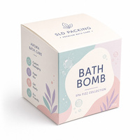 Boîte à bombes de bain en papier personnalisée, emballage écologique pour soins de la peau, fabricant de boîtes à bombes de bain en papier personnalisées