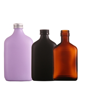 Hổ Phách Đen Rõ Ràng Thu Nhỏ Cổ Túi 50Ml <span class=keywords><strong>100Ml</strong></span> 200Ml 250Ml 500Ml Hip <span class=keywords><strong>Flask</strong></span> Cà Phê Whisky Chai Thủy Tinh Cho Rượu - Product Image 1