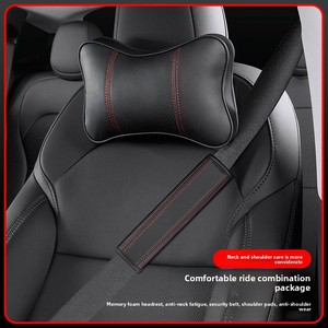 Protector de Cinturón de Seguridad para Auto, Universal, de Cuero, Transpirable, para Hombro y Cuello, Diseño Práctico OLIVER, Compatible con 30 Modelos - Product Image 2