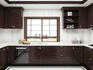 Dosseret de cuisine moderne en mélamine imperméable en forme de U, placage de bois durable en contreplaqué pour villa et appartement - Product Image 3