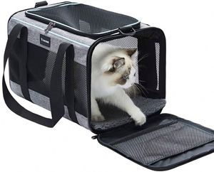 Transportadora de Mascotas Aprobada por BSCI para Gatos y Perros Pequeños y Medianos |   Transportadora para Perros con Ventilación Adecuada |   4 ventanas de malla, 3 - Product Image 1