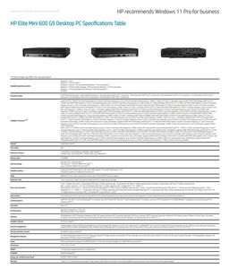 HP Elite Mini 600 G9 masaüstü bilgisayar Intel Core I7 13700T 4.9 GHz 256 GB PCIe NVMe M.<span class=keywords><strong>2</strong></span> SSD Mini bilgisayar masaüstü bilgisayar fiyat - Product Image 6