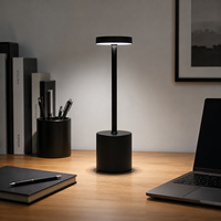 Lampe de table tactile minimaliste rechargeable sans fil avec variateur d'intensité continu et fonction mémoire pour chevet et restaurant