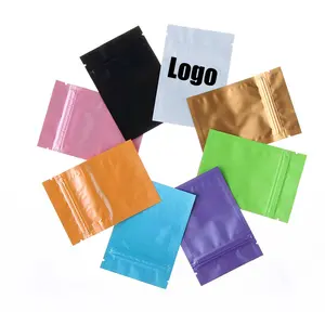 Kunden spezifische laminierte geruchs neutrale 3-seitig versiegelte Reiß verschluss tasche Tear Notch Plastic Packaging Bag mit Auf hänge loch für Lebensmittel