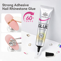 BORN PRETTY Colle Gel Adhésive Super Forte pour Strass en Tube, Gel Sculptant 3D Sans Résidu, Colle à Ongles Transparente à Pointe de Précision pour Grandes Pierres Précieuses