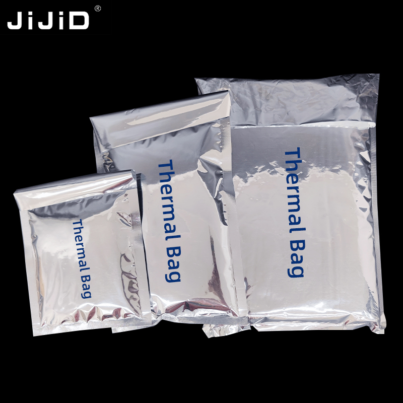 JIJID, оптовая продажа, Термоизолированный охлаждающий Защитный пакет на молнии, фольгированный изолированный почтовый пакет для пищевой жевательной резинки, холодные почтовые пакеты
