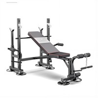 Rak Bench Press CooSport Fitness, Set Barbell Squat Pria, Bangku Fitness Multifungsi, Bangku Angkat Beban