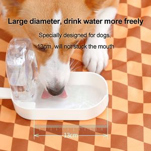 Botol air portabel wadah makanan anjing tempat makan anak anjing perjalanan luar ruangan berkemah anjing Aksesori 250ml mangkuk hewan peliharaan silikon - Product Image 4