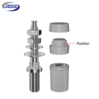 Connecteur banane femelle JZDZ M5 avec filetage 5 mm et prise banane 4 mm pour borne audio d'enceinte J.50012