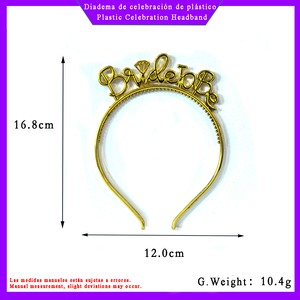 Diadema <span class=keywords><strong>de</strong></span> Plástico 3D con Anillo <span class=keywords><strong>de</strong></span> Diamantes en Forma <span class=keywords><strong>de</strong></span> Cursiva para Futura Novia, Directo <span class=keywords><strong>de</strong></span> Fábrica, para <span class=keywords><strong>Despedida</strong></span> <span class=keywords><strong>de</strong></span> <span class=keywords><strong>Soltera</strong></span>, Boda, Fiesta <span class=keywords><strong>de</strong></span> Compromiso - Product Image 2