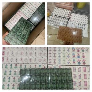 Fichas de Mahjong Americanas Oh My Custom, Acrílicas Verdes Grabadas, Tortuga Azul, 160 Piezas Rosas de Navidad, 4 Capas, Fichas de Mahjong Mary Benson - Product Image 6