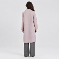 Nouveau manteau double face en mélange de laine pour femme, automne-hiver, double boutonnage, écologique, avec décoration de boutons faits à la main