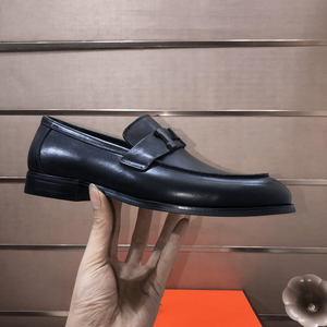 Mocasines de cuero negro para hombre, sin cordones, formales, para negocios o uso casual, hermessing - Product Image 6