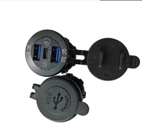 Chargeur double USB QC3.0 36W, prise USB étanche 12V, chargeur rapide avec interrupteur d'alimentation pour voiture, bateau, moto, camion, SUV, batterie
