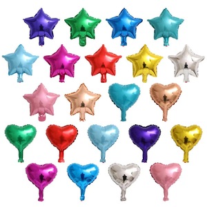 Globos de Aluminio con Forma de Estrella y Corazón, Color Miel y Dulce, 5 Pulgadas, Metálicos, para Decoración de Pasteles, Artículos para Fiestas de Cumpleaños - Product Image 1