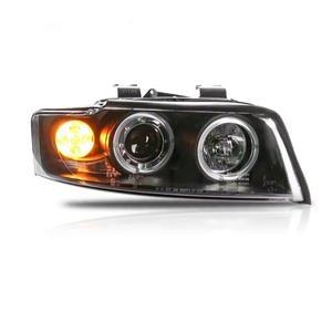 Gruppo Fari per Audi A4 B6 2001-2005, Fari LED 12V con <span class=keywords><strong>Occhi</strong></span> di <span class=keywords><strong>Angelo</strong></span> e Fari HID per Modifica A4 - Product Image 2