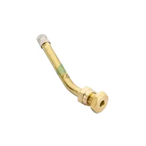 Valvole per pneumatici ad alta pressione V3.20.4 Bend 27 gradi 9.7mm steli per valvole per pneumatici per camion in ottone