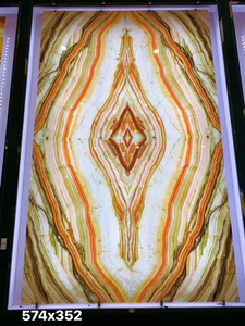 قوس قزح ملون عقيق رخامي ألواح كبيرة من حجر اليشم عقيق أونيكس رخامي فيلا فندقية فاخرة - Product Image 4