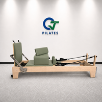 Reformer Pilates Kayu Maple Sage Green dengan Jalur Tetap untuk Gerakan Penuh Perhatian, Pusat Kesehatan Holistik, dan Peregangan Tubuh