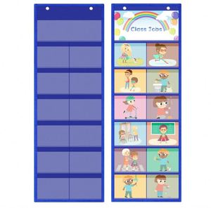 Foldable Heavy Duty Waterproof 5-Tier Classroom Pocket Chart Wall Organizer Teacher Behavior Management Educational Tool - Product Image 1