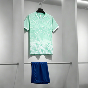 <span class=keywords><strong>Ensemble</strong></span> de maillots de football à imprimé dégradé, uniforme de football respirant à séchage rapide, kit d'entraînement d'équipe avec impression de logo personnalisé pour adultes et jeunes - Product Image 4