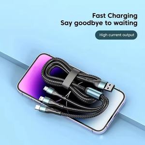 Cable <span class=keywords><strong>USB</strong></span> Tipo C 3 en 1 de 6A y 120W, Cable de Carga Rápida para Teléfono, Cable de Datos para iPhone, Samsung, Xiaomi, <span class=keywords><strong>Huawei</strong></span>, Cable <span class=keywords><strong>Micro</strong></span> <span class=keywords><strong>USB</strong></span> de Carga Rápida - Product Image 6