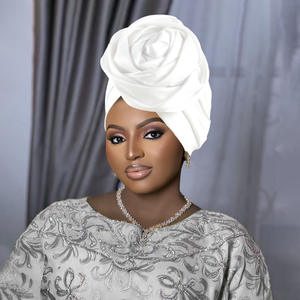 Donne etniche fiore turbante cappello poliestere accessori <span class=keywords><strong>per</strong></span> <span class=keywords><strong>capelli</strong></span> <span class=keywords><strong>per</strong></span> le signore del partito copricapo stile africano Bandana - Product Image 2
