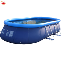 Piscine rectangulaire en acier pour l'extérieur, idéale pour les familles, sans gonflage, pour la location à long terme, fournitures de jeux aquatiques