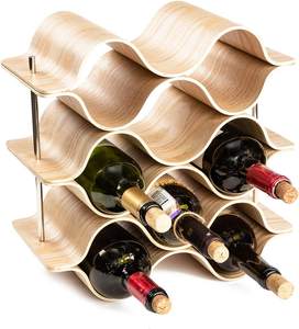 आधुनिक न्यूनतम ठोस बर्च लकड़ी 6-टियर वाइन भंडारण रैक घर फर्नीचर के साथ घर फर्नीचर - Product Image 1