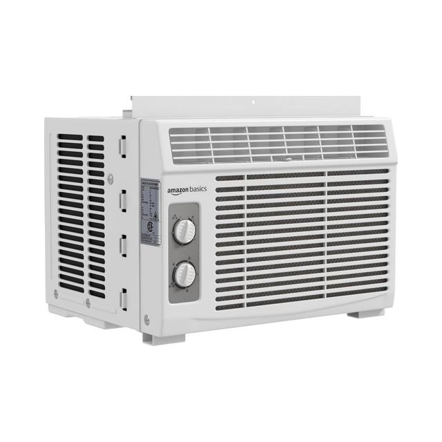 5000 BTU Small Window Air Conditioner 150 Sqt Unit Adjustable White Fit Intuitive Mechanical Controls AC Motor Air Conditioner