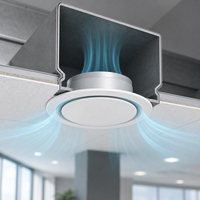 Diffuseur d'air de plafond rond en aluminium à 4 voies, grille d'admission HVAC, registre optionnel pour systèmes de climatisation
