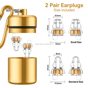 Tapones para los Oídos de Silicona Suave de 24dB, 2 Pares, Alta Fidelidad, Impermeables, Reducción de Ruido, para Conciertos y Tiro - Product Image 5