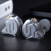 KZ ZSN PRO 2 Studio Monitor Earphones 20Hz-40kHz Frekuensi Lebar dalam Telinga Headset HiFi 3.5mm Headphone Berkabel