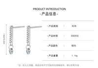 925 boucles d'oreilles en argent femmes luxe en gros exquis zircon cubique Style européen et américain bijoux de mode boucles d'oreilles