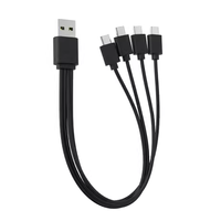 Venta al por mayor Dual Micro USB C Cable Splitter Y Cable 20cm 30cm Tipo de moldeo Carga rápida 2 1 Cable USB para impresora de 2 teléfonos