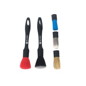 Kit de brosses de détaillage PROWORKZ ultra douces 5 pièces, poils de sanglier, microfibre, pour le <span class=keywords><strong>lavage</strong></span> de <span class=keywords><strong>voiture</strong></span>, l'intérieur, le compartiment moteur, les aérateurs - Product Image 2